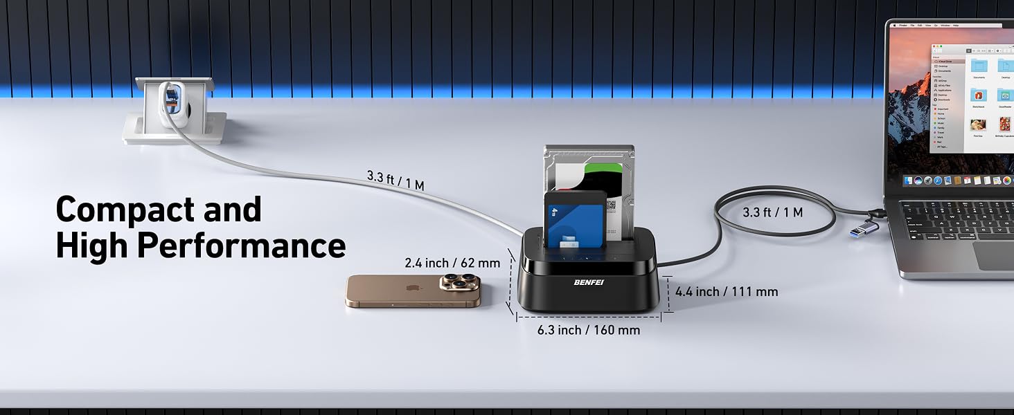 Док-станція BENFEI USB-C для HDD/SSD 2.5