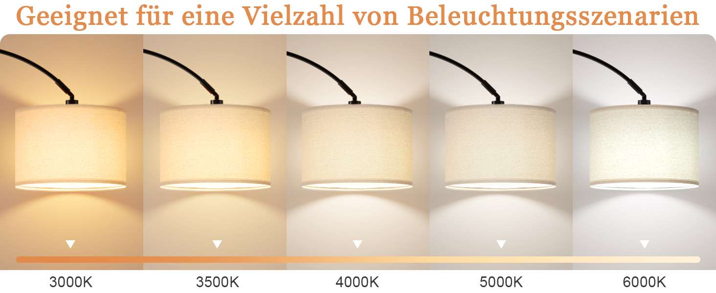 Торшер для вітальні Stehlampe з димером, LED E27, пульт ДУ, бежевий плафон, чорна база, поворотний, 180 см