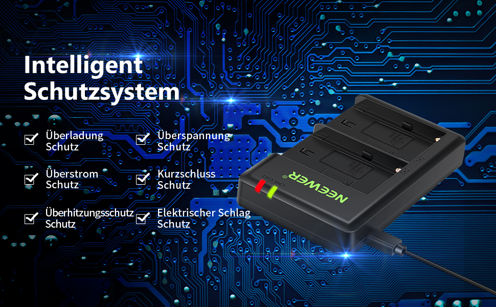 NEEWER NP-F750 5600mAh акумулятор з USB-зарядним пристроєм, сумісний з Sony NP-F550/750/970 та ін.
