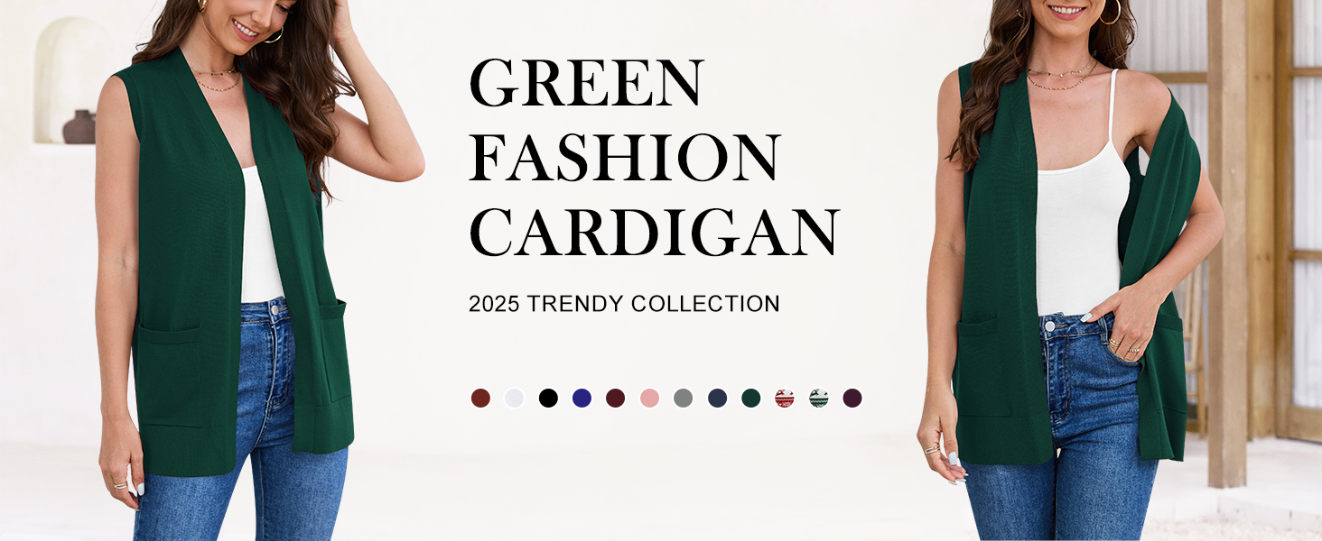 Жіночий кардиган з довгим рукавом: м'який в'язаний светр-жилет з кишенями (S-3XL)