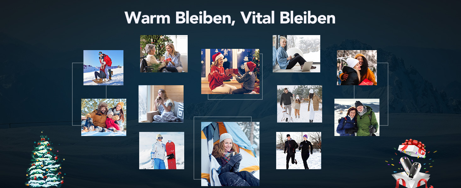 Електричні грілки для рук PHEJIE, 2 шт. - 3 режими нагріву, портативні, для активного відпочинку, кемпінгу, гольфу, подарунок для жінок та чоловіків (чорний/білий)