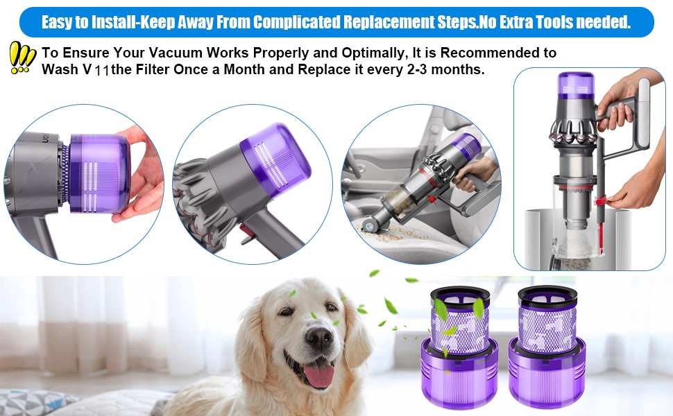 Фільтри для пилососів Dyson V15, V11, SV17, SV14, SV22 (2 шт.) - Запчастини