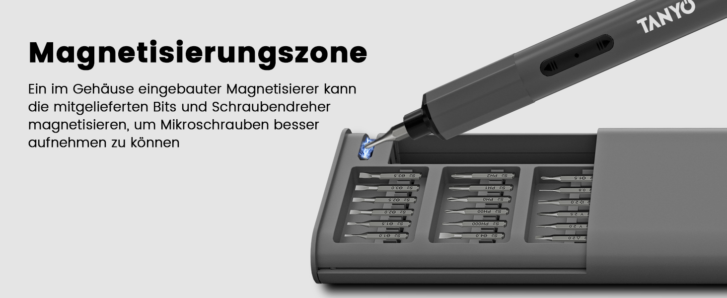 Набір мініатюрної електричної викрутки TANYO 51 в 1 з акумулятором 400mAh, LED-ліхтариком, для ремонту iPhone, ноутбуків, окулярів, годинників (чорний)