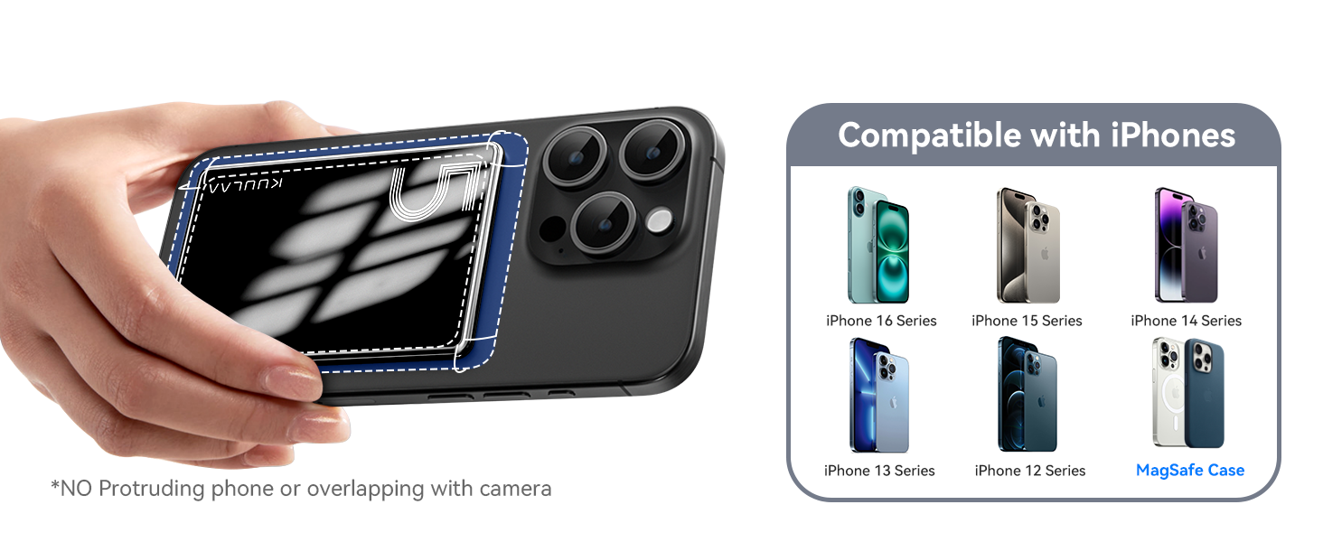 Power Bank Ultra Slim MagSafe 5000mAh PD20W для iPhone: захисний кейс з магнітним кріпленням (Чорний)