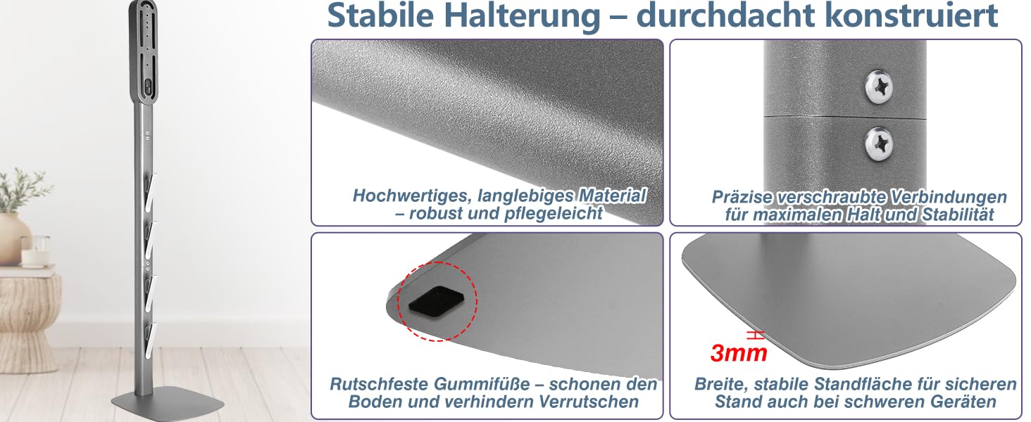 Тримач для пилососа Dyson Wandhalterung з зарядною станцією для V8–V15 та Gen5 – стабільний тримач для акумуляторного пилососа з органайзером для аксесуарів, щіток та кабелів (срібний)