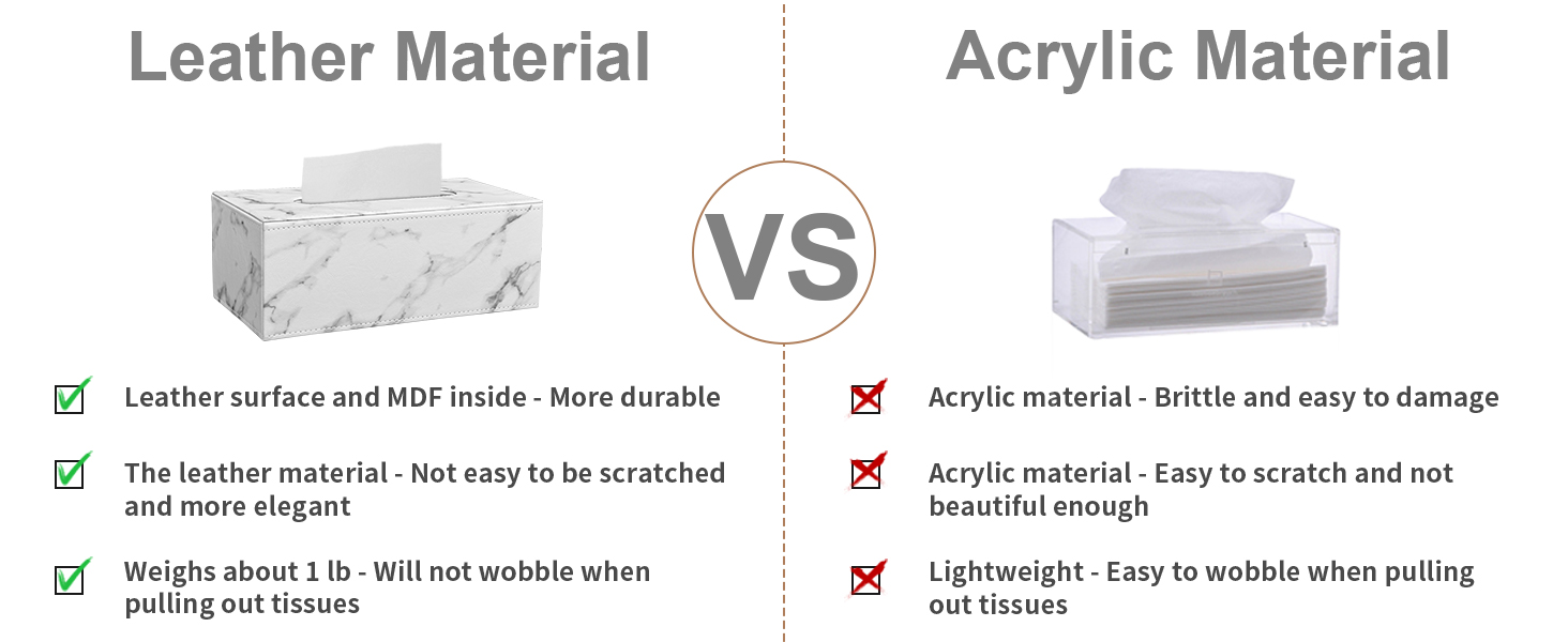Скляниця для серветок з PU шкіри, 25x13,5x9,5 см, з 4 підставками (мрамор)
