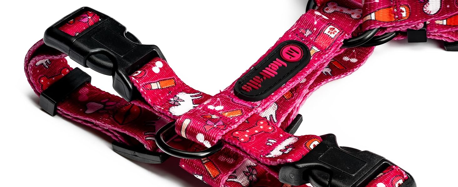 Шлейка для собак середніх порід Champagne Kiss M: регульована, не вбирає вологу, з контролем, легка