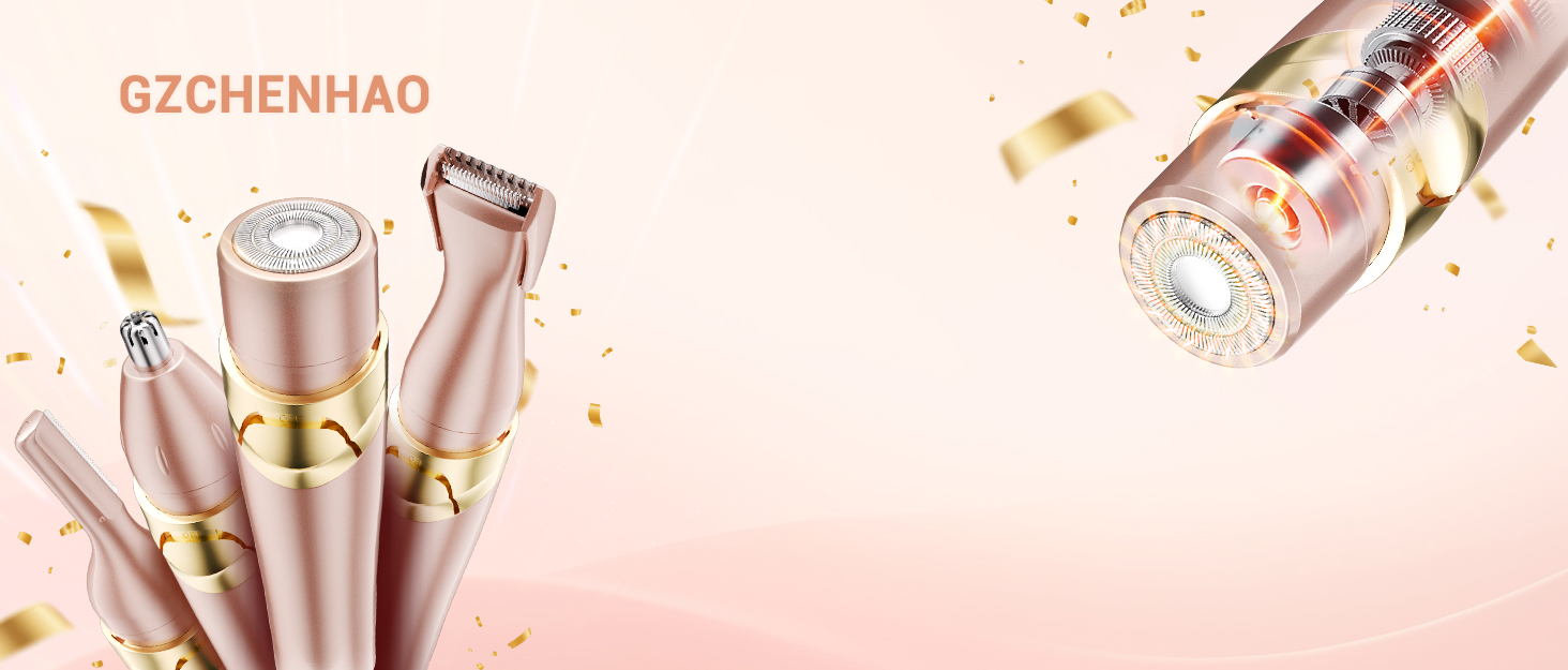 Електричний жіночий епілятор 6-в-1 для бікіні, обличчя та тіла - гладке гоління без подразнень