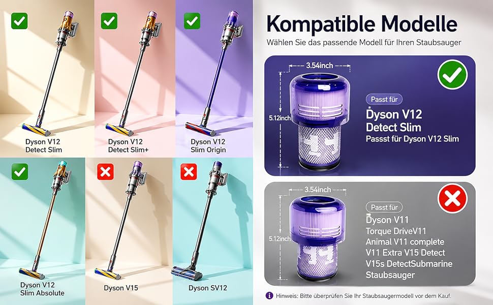 Фільтр для пилососа Dyson V12 Detect Slim Absolute Extra (2 шт) - Оригінал 971517-01