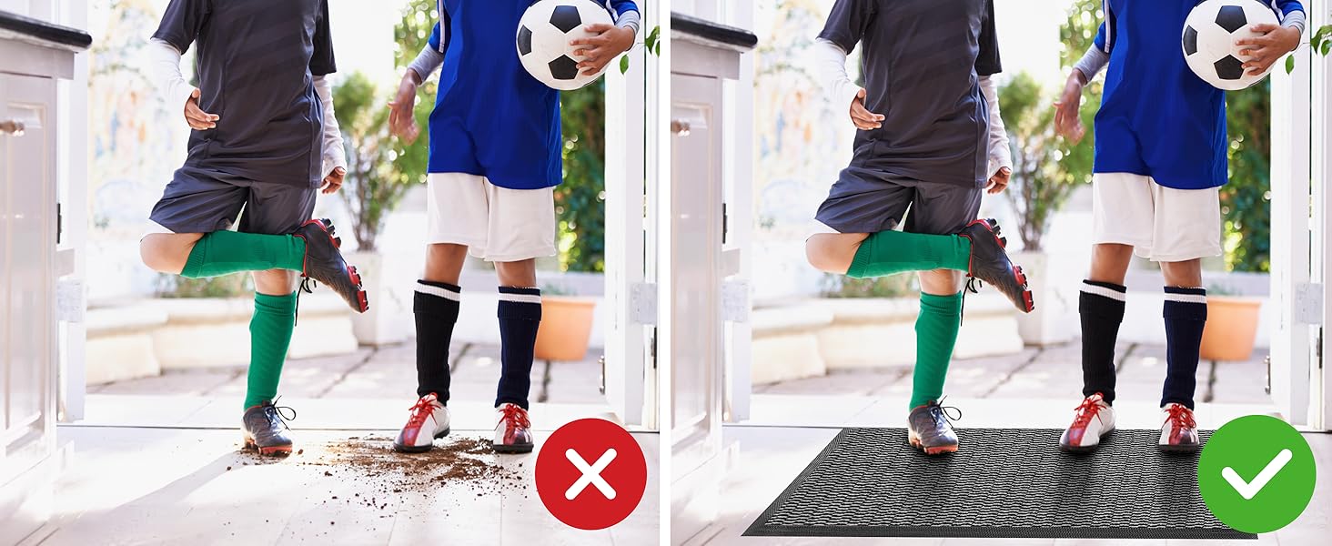 Килимок для входу Sky Novo 120x180 см антрацит: антиковзаюча, миюча, для дому та вулиці