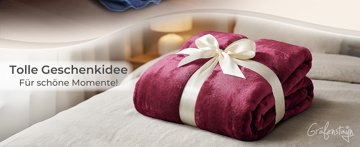 Плед Грaфенстейн® Kuscheldecke Cashmere-Feeling: м'який та пухнастий, теплий флісовий плед 150x200 см (Антрацит)