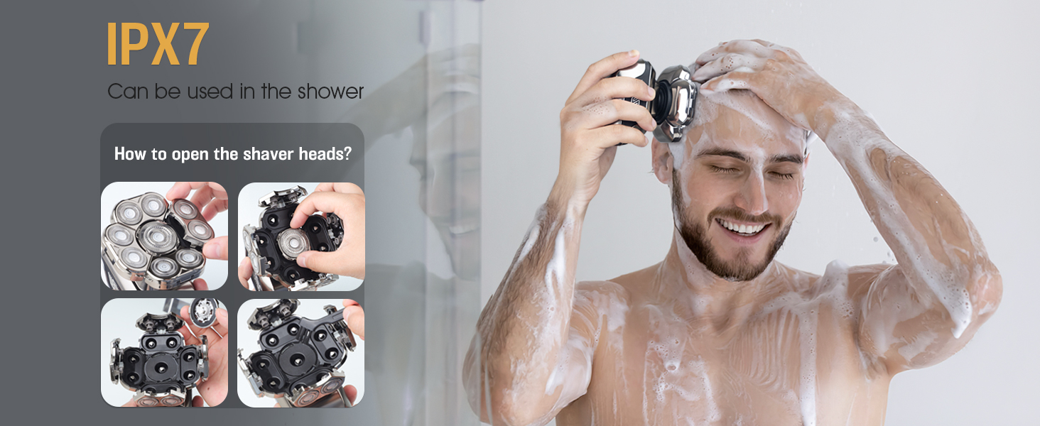 Електрична машинка для гоління 9D для чоловіків, 5-в-1 набір для догляду, LED-дисплей, USB-C зарядка