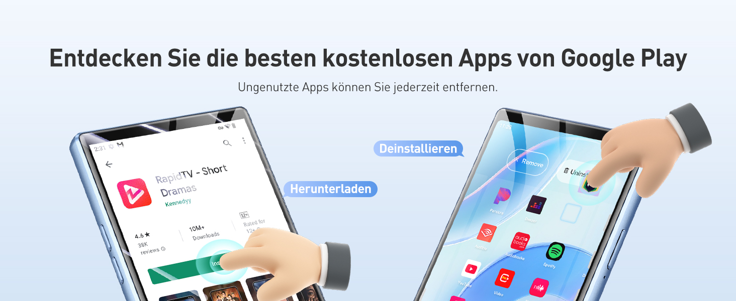 MP3 плеєр AGPTEK з Bluetooth та Wi-Fi, 5