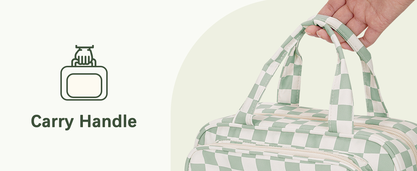 Косметичка для жінок Narwey з петлею для підвішування, велика, органайзер для косметики, сітка м'ятного кольору (середній)