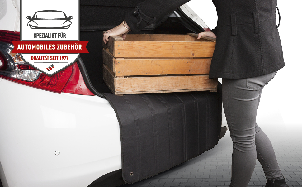 Захист вантажного простору Walser, універсальний захист бампера для собак, захист багажника для собак, килимок для багажника, захист країв багажника, килимок для захисту бампера для собак 80x64 см чорний