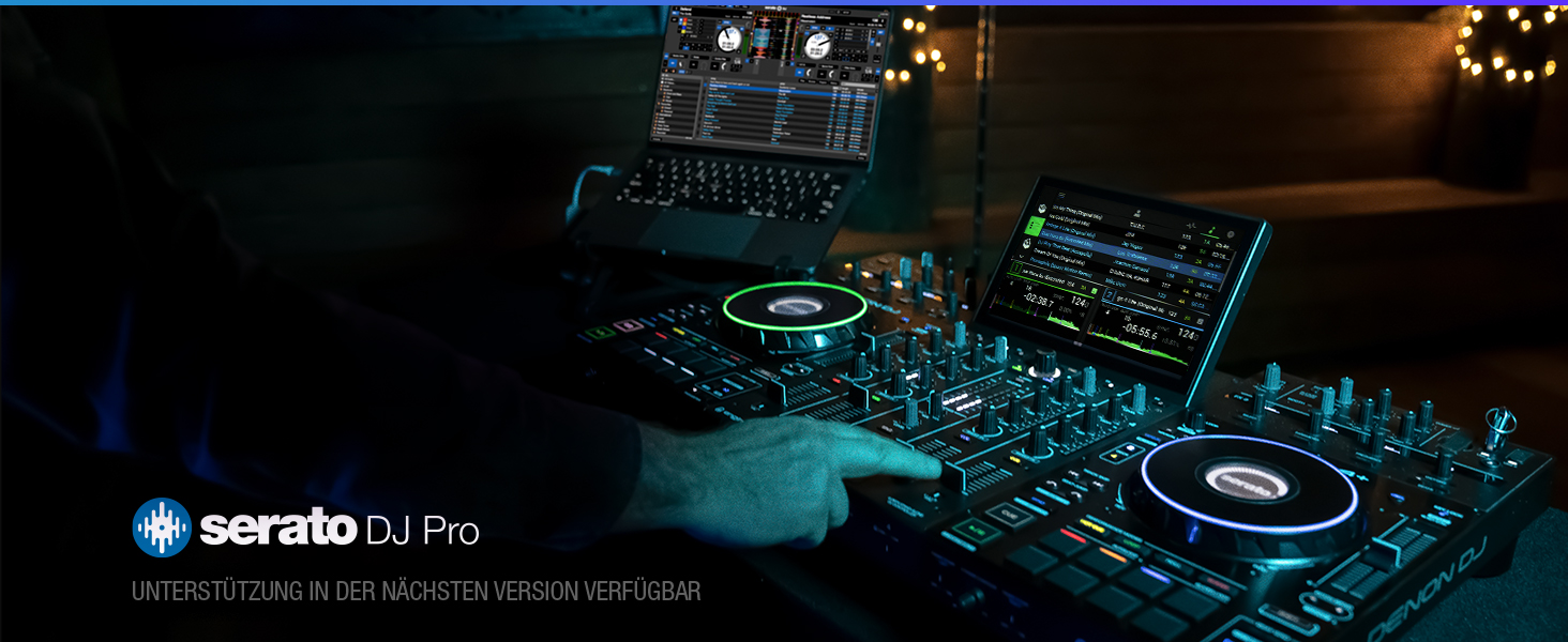 Denon DJ PRIME 4+ - DJ контролер з розділенням STEM, Wi-Fi, сенсорний екран 10.1
