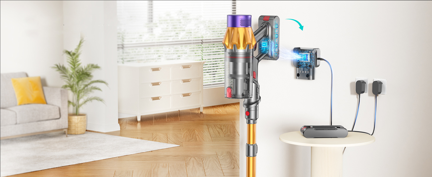 Акумуляторний пилосос SunSare 600W з дисплеєм, 50000Pa, 65хв роботи, для твердих поверхонь, килимів, шерсті тварин