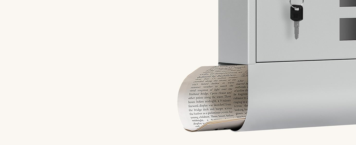 Поштовий ящик WOLTU з газетницею, оглядовим вікном та табличкою для імені, настінний, замикається на ключ (2 ключі), сучасний, сірий (30,5x33,5x9 см)