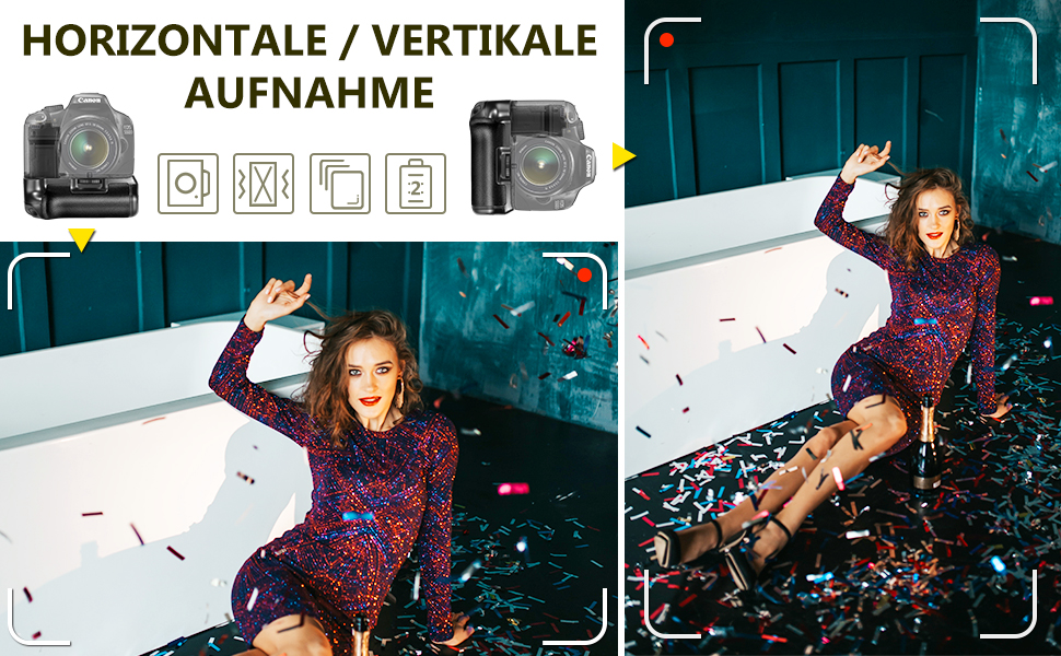 Замінний акумуляторний хват Neewer BG-E8 для Canon EOS 550D, 600D, 650D, 700D, Rebel T2i, T3i, T4i, T5i (SLR Digital Camera)