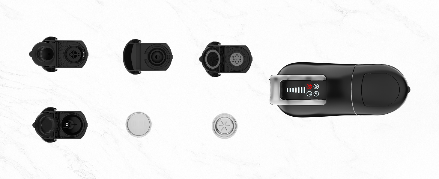 Кавомашина KOTLIE 5-в-1 для капсул, меленої кави та ESE (44 мм), чорна (EM-308A)