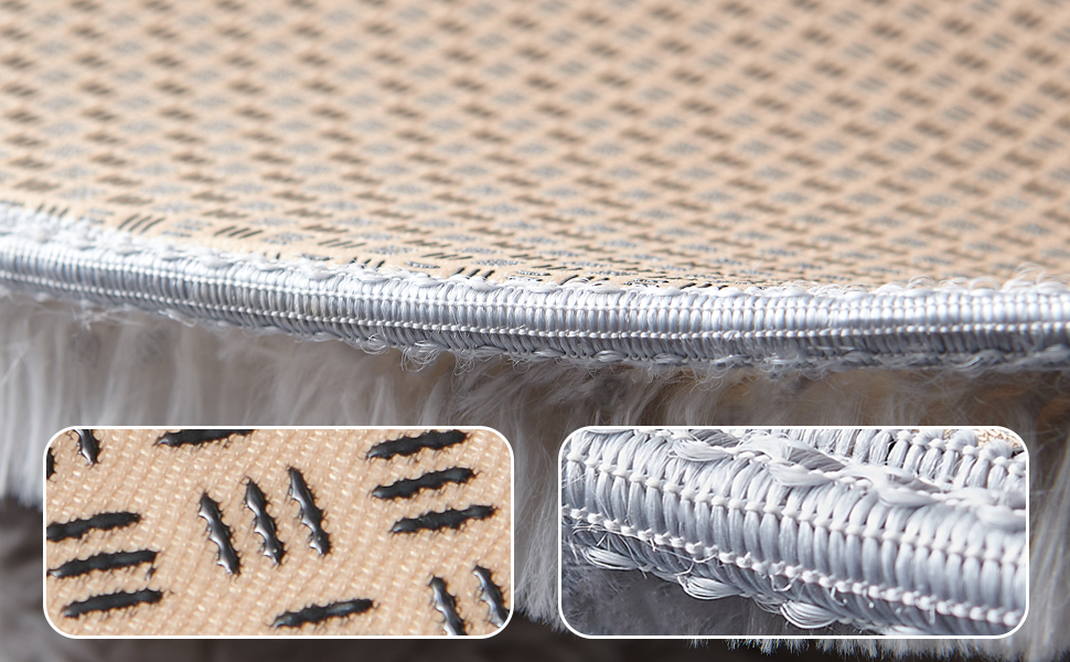 Килим для вітальні, дитячої, спальні 200x300 см, темно-синій, миючий, з антиковзанням, високий ворс