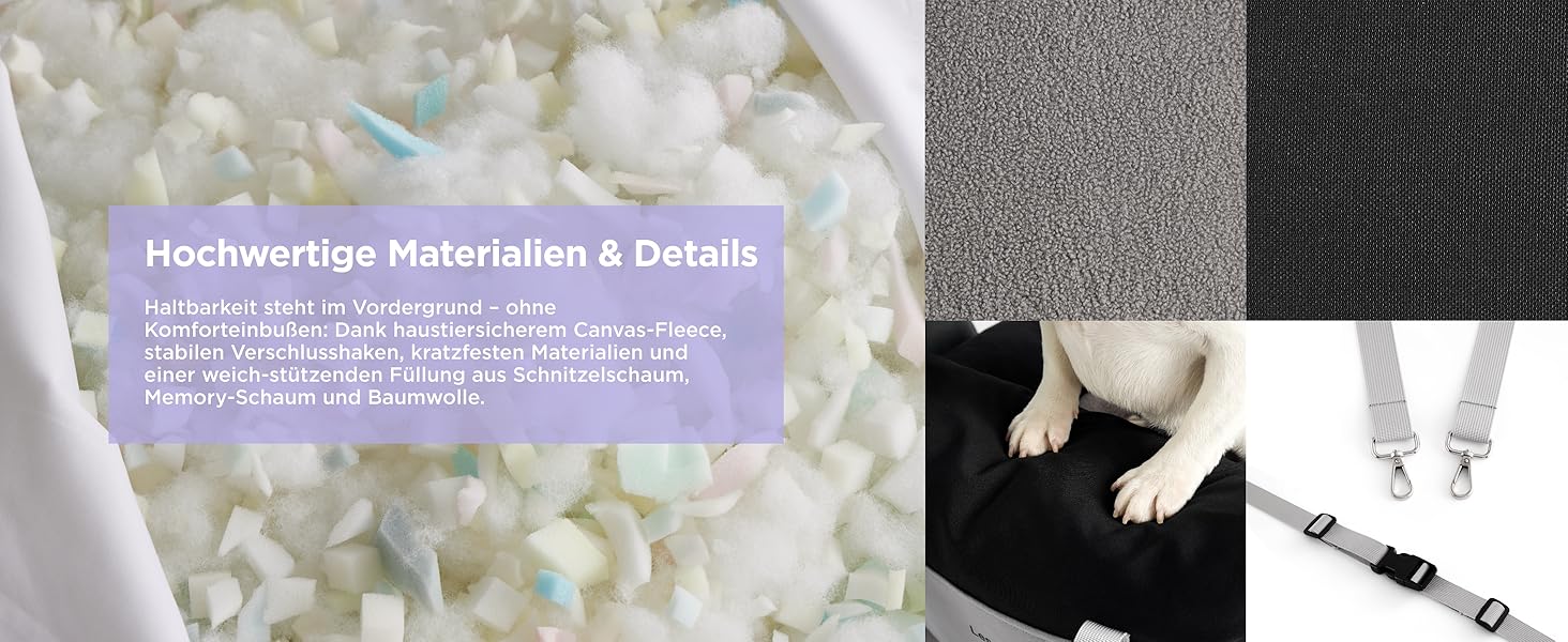 Автокрісло для собак Lesure - чорне, 58x56x33 см, з водонепроникним покриттям та кишенями