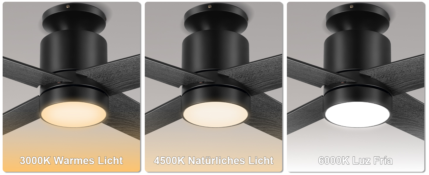 Стеляний вентилятор Ohniyou з підсвіткою та пультом керування – 96,5 см (38 дюймів). Тихий, регульований, для спальні, тераси, внутрішнього/зовнішнього використання (Чорний, сучасний)