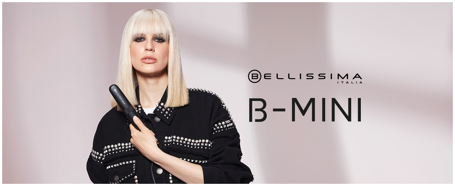 Випрямляч для волосся Bellissima Mini - компактний, для подорожей, з керамічним покриттям, 200°C, автоматичне напруження, сумочка для краси
