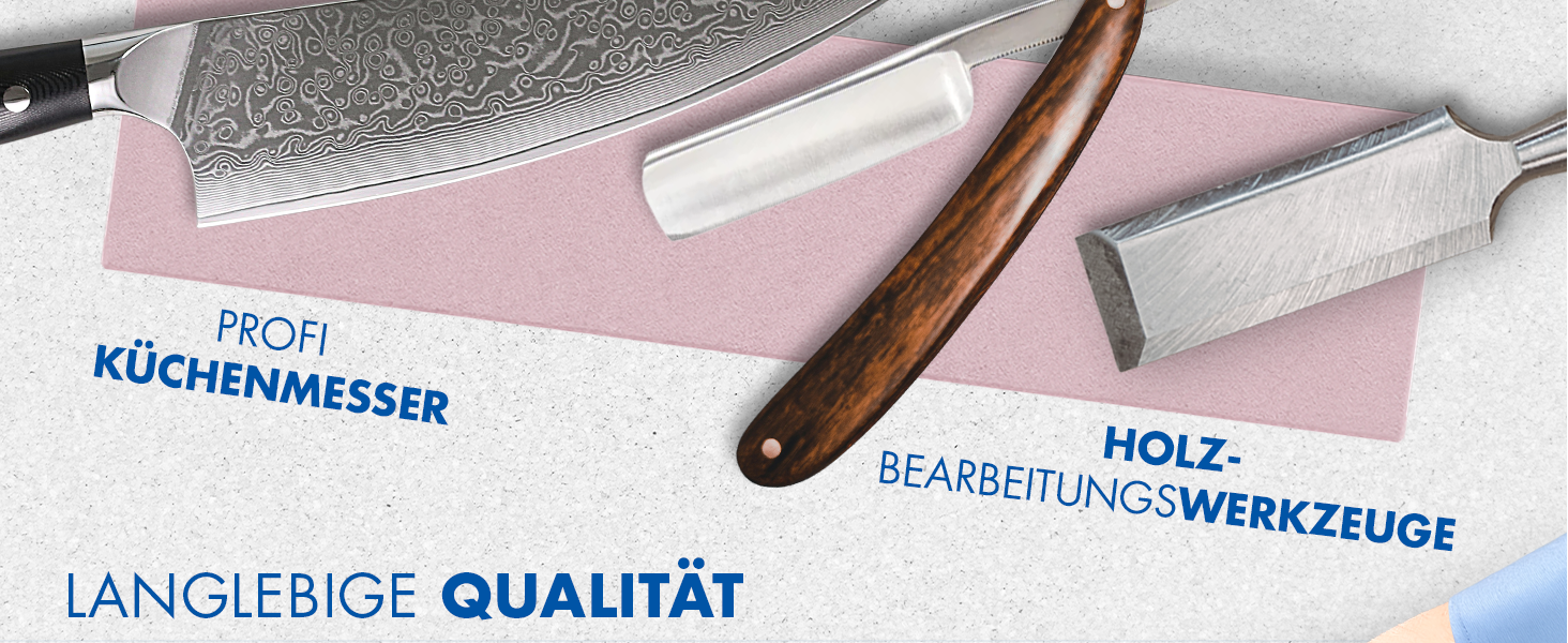 Точило для ножів Zische - Schleifstein з EDM Korund, 200x60x25 мм, 2 зернистості FEPA 500/1200 (Missarka Ultra)