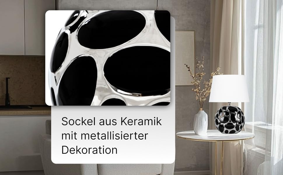 Лампа настільна ARTE LAMP Poppy LED з кабелем – Хром/Біла настільна лампа з білим текстильним абажуром для вітальні та спальні, кольору маку