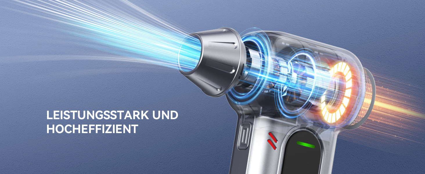 Електричний пилосос-піногенератор Orantronx Air Duster 200000 об/хв, 4-ступенева регулювання, акумуляторний, USB-зарядка, для ПК, клавіатури, авто, дивану, ноутбука, дому, вулиці