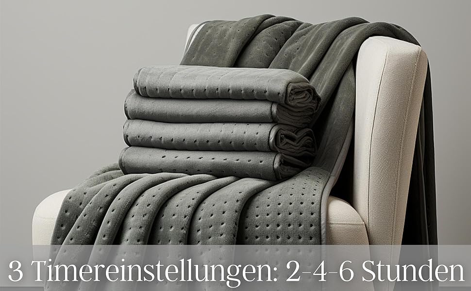 Електрична ковдра Steinborg з автовимкненням | 150 x 80 см | Таймер 6 год | Можна прати при 30°C | 6 температурних режимів | З пультом дистанційного керування | Тепла ковдра | Тепло під матрац | Тепла підстилка