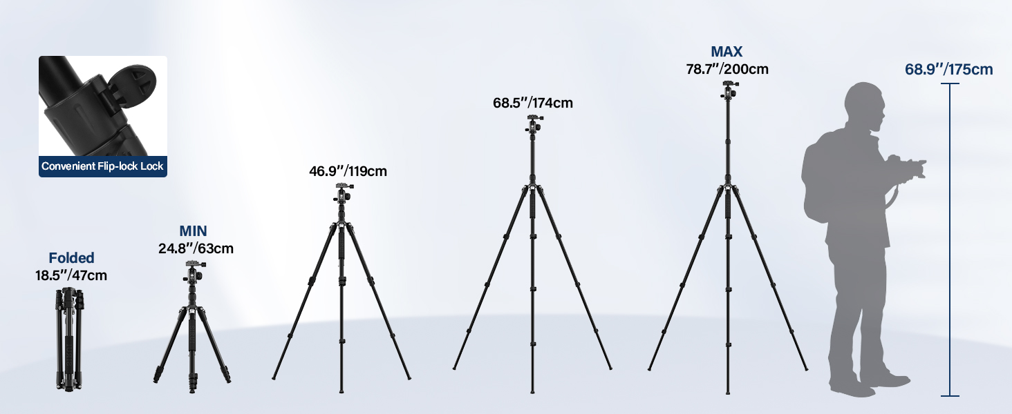 Штатив і монопод SIRUI APT-02 2-в-1 з кульковою головкою 360° | Висота 200 см, вантажопідйомність 10 кг | Для DSLR, смартфонів та екшн-камер | З тримачем для телефону та сумкою