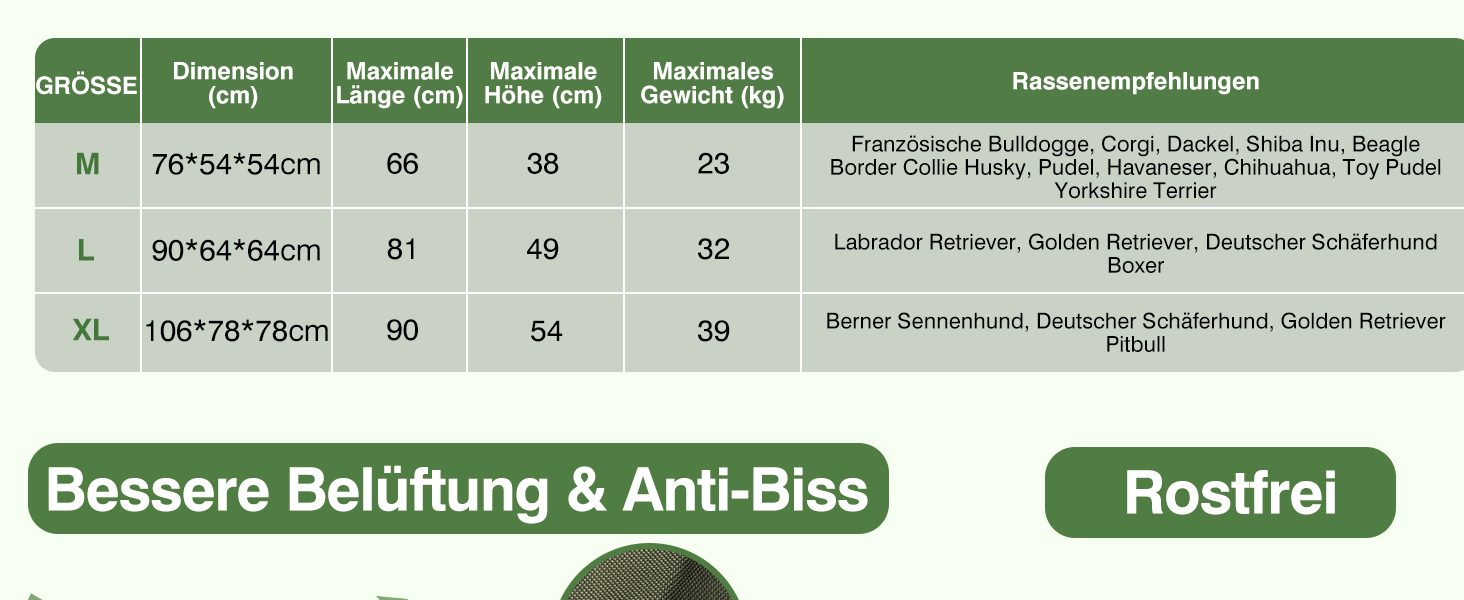 Складана переноска для собак середніх порід, 76x54x54 см, зелена. Зручна переноска для автомобіля з регульованим дизайном, міцна сітка та м'яка підстилка для дому та подорожей