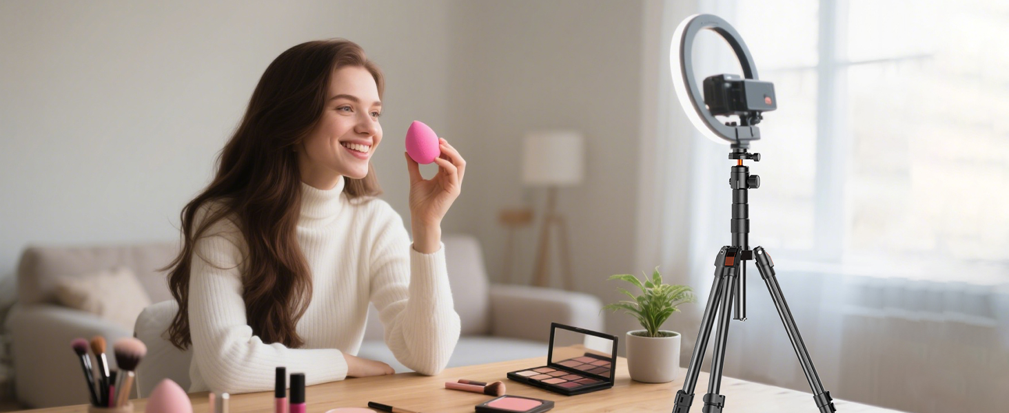 Штатив для камери XXZU 180 см, легкий, для DSLR/смартфона, з кульковою головкою 360° та 1/4-дюймовою різьбою, чорний