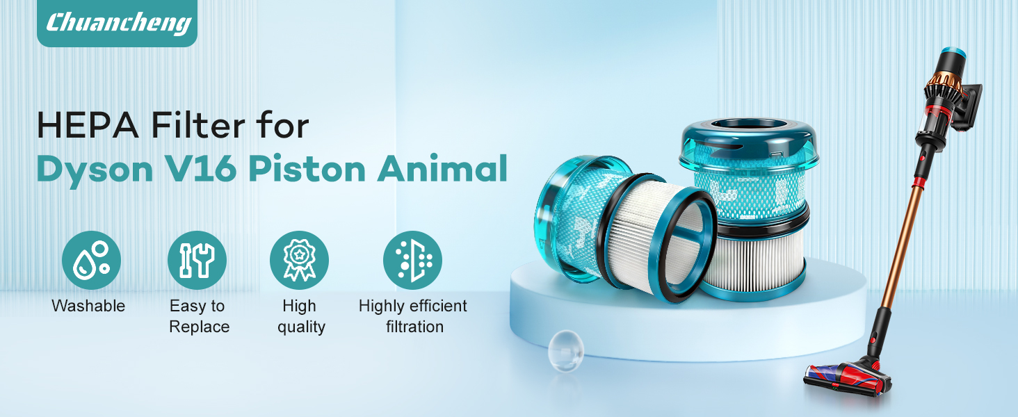 HEPA фільтр для пилососа Dyson V16 Kolben Animal/Submarine (4 шт.) - Оригінальні запасні частини DS60