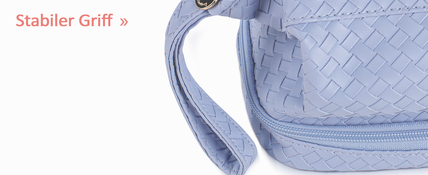 Косметичка для жінок велика водонепроникна з відділенням для пензлів, органайзер для макіяжу, косметичка для подорожей, велика косметичка з пензленицею (B-фіолетовий)