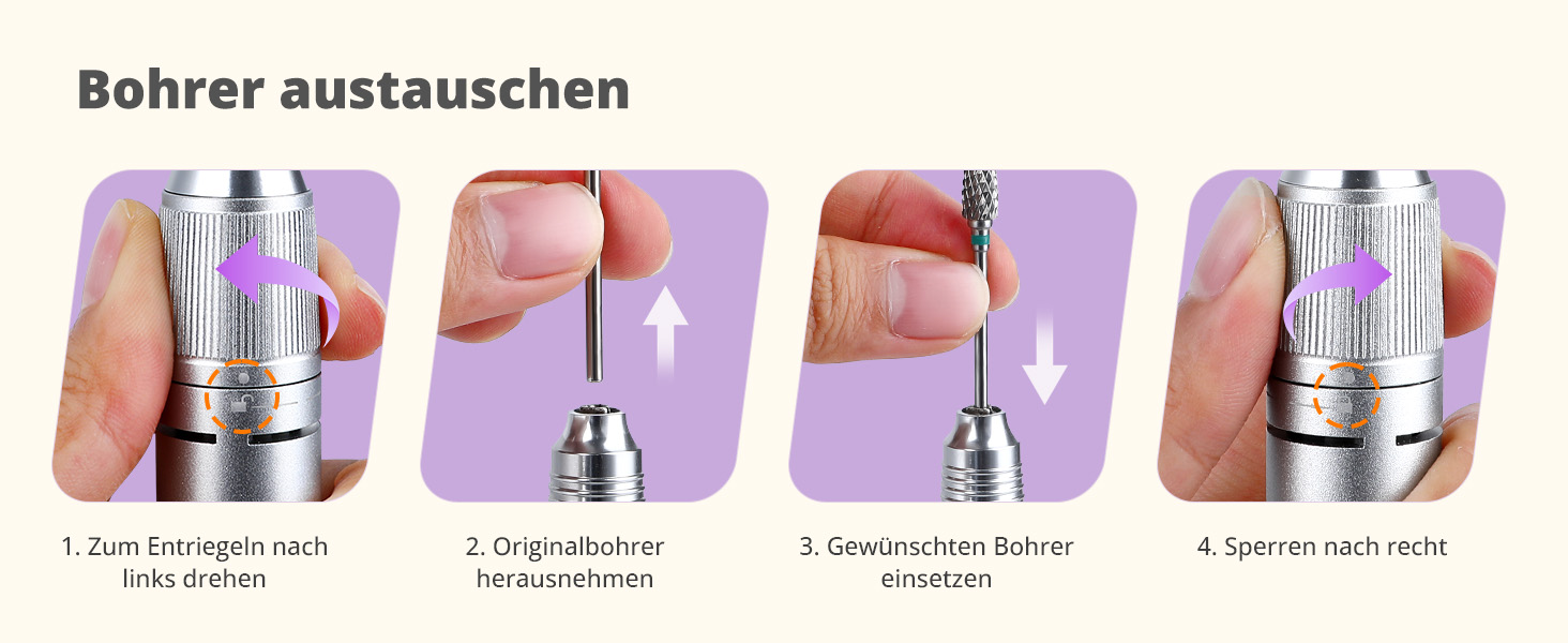 Електричний фрезер для нігтів з педаллю, 45000 об/хв, 45 режимів, LCD дисплей, F/R, для гелю та акрилу