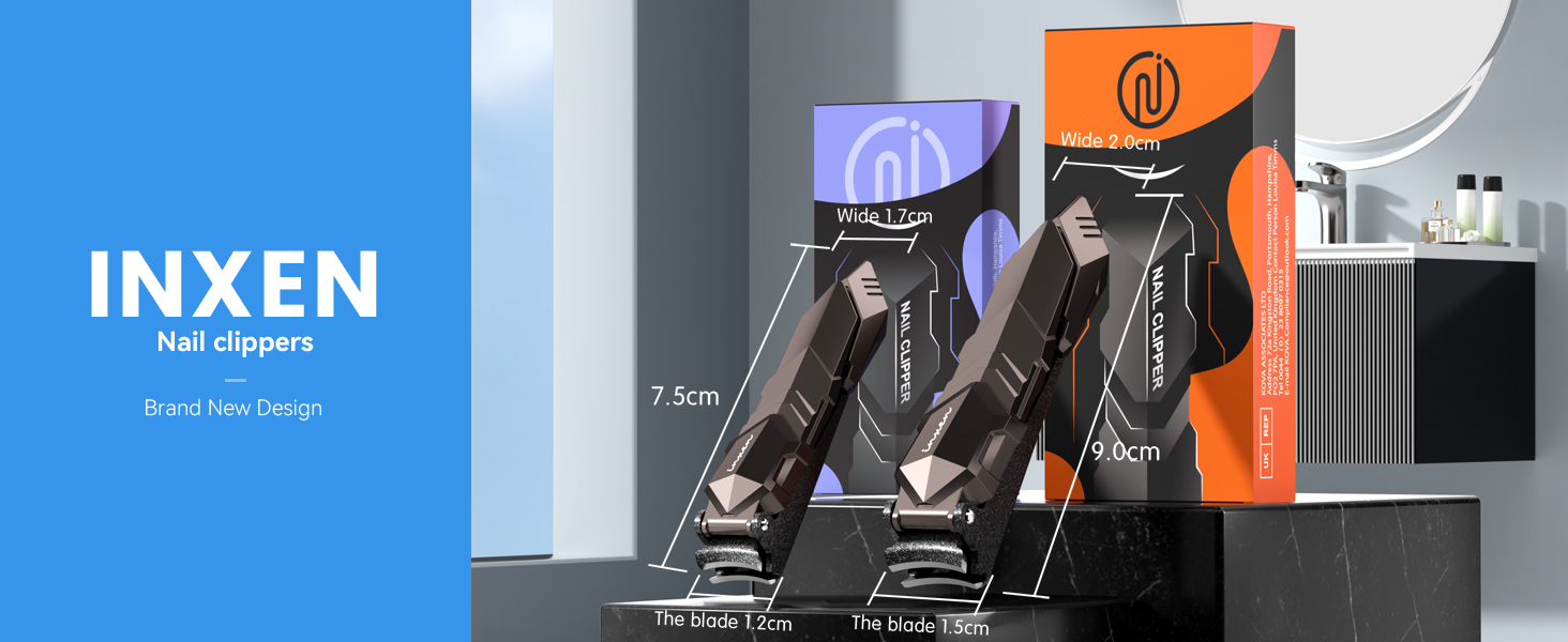 Професійний кусачок для нігтів з контейнером для збору, для пальців та нігтів, з нержавіючої сталі, великий кусачок для нігтів, чоловічий/жіночий (чорний, 3x0.67 дюйми)