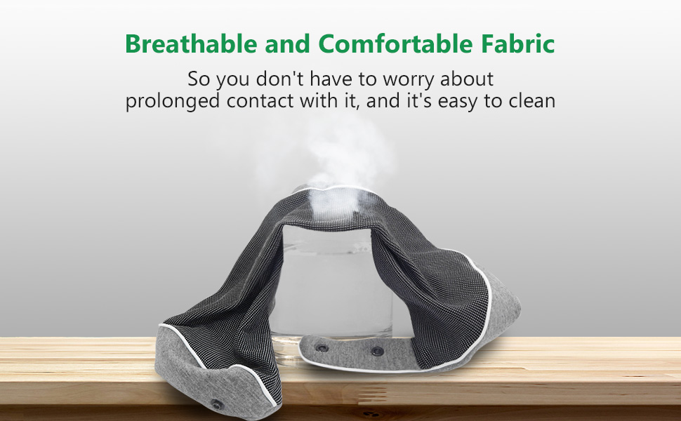 Набір подушок для шиї з маскою для сну, берушами та чохлом, знімний чохол, подушка для шиї з піною з пам'яті, 360° ергономічна підтримка, для автомобіля, літака та подорожей