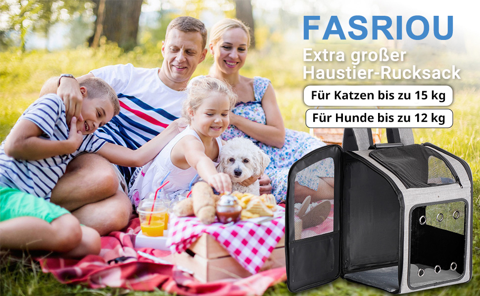 Транспортна переноска для собак та котів великого розміру з колесами, складана, рюкзак для собак до 15 кг, з прозорим вікном, сірого кольору