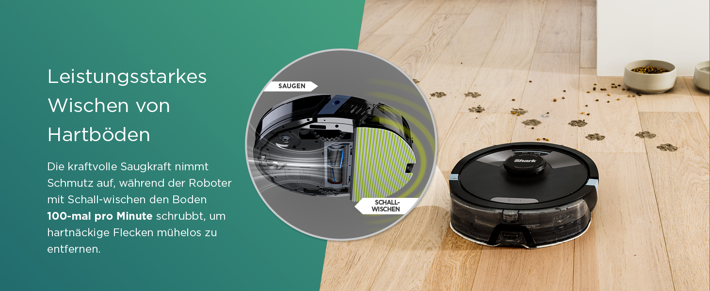 Робот-пилосос Shark Matrix Plus 2-в-1 з функцією миття та самостійною станцією, самоочищення, для шерсті тварин, килимів та твердих підлог, 14,5 см, чорний