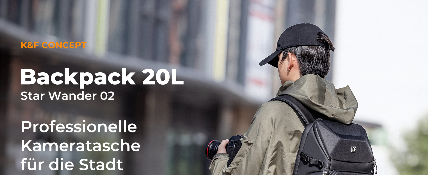 Рюкзак для камери K&F CONCEPT: водонепроникний фоторюкзак для DSLR та цифрових камер (20L)
