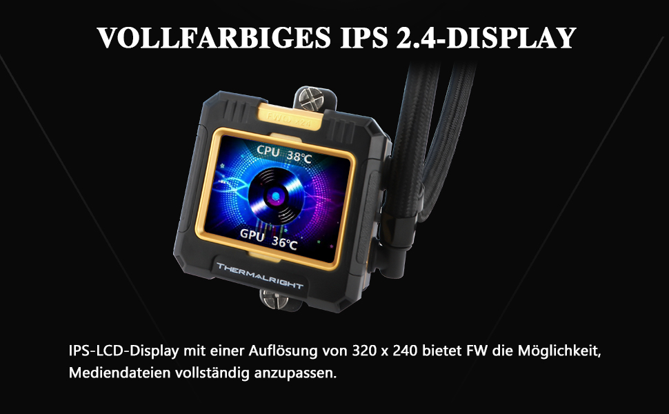 Thermalright Frozen Warframe 240 – рідинна система водяного охолодження CPU з ARGB підсвічуванням та LCD-дисплеєм (240 мм)