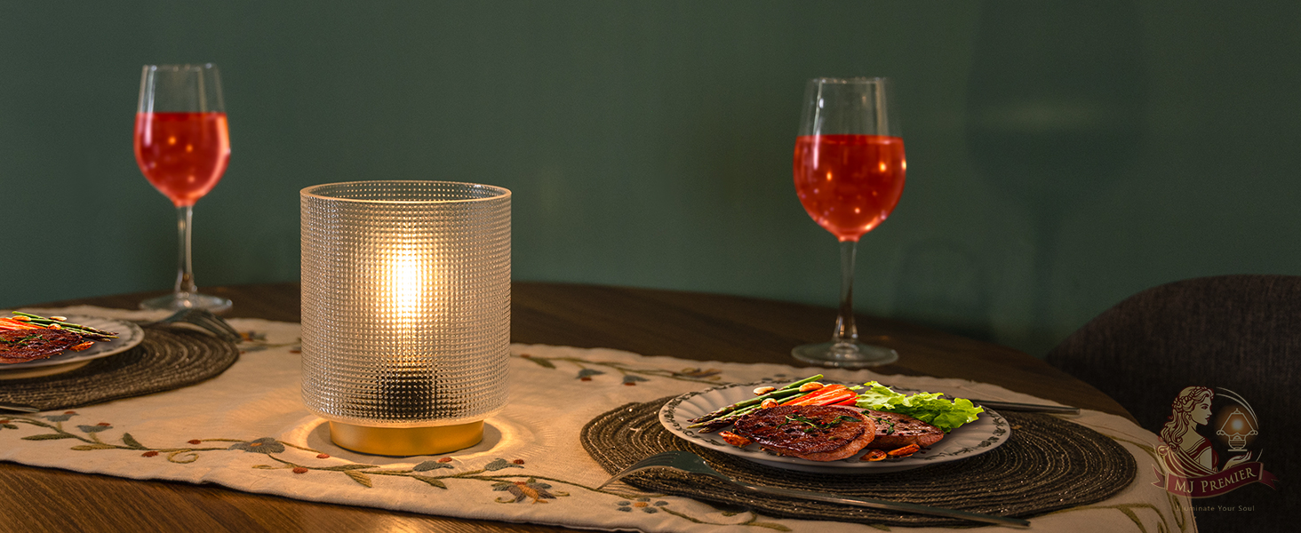 Бездротова настільна лампа з таймером, вінтажний дизайн, скло, LED, для дому та вулиці, сірий колір, розмір L