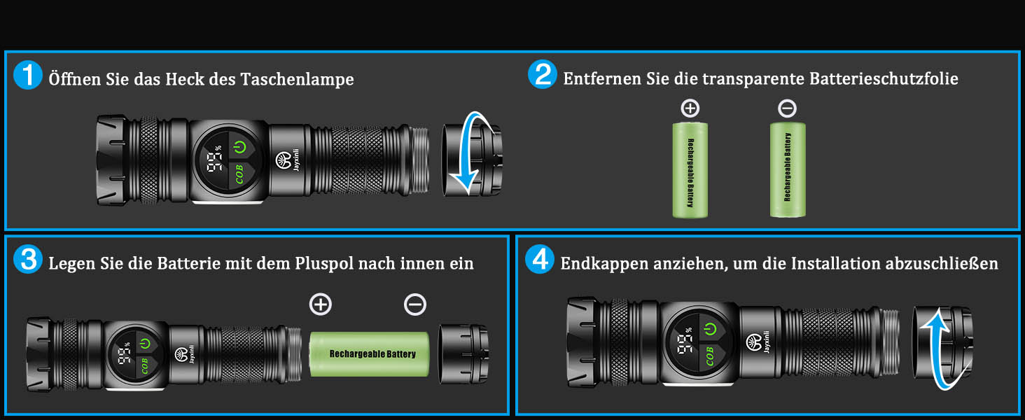 Ліхтар LED акумуляторний 100000 люменів з магнітом, потужний, з акумулятором 5000mAh, LCD-індикатор заряду, 9 режимів, Zoom, для кемпінгу, туризму, активного відпочинку, надзвичайних ситуацій
