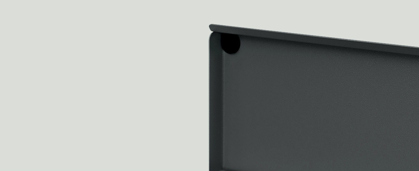 Поштовий ящик WOLTU з газетницею та вікном, замок, табличка для імені, вуличний, антрацит 37x37x10.5 см