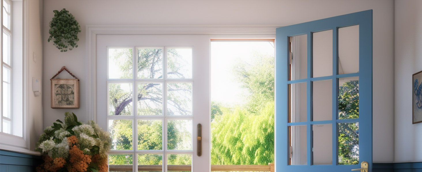 Килимок для дому 50x80 см, антиковзаючий, миючий, для входу, тераси, саду - блакитний