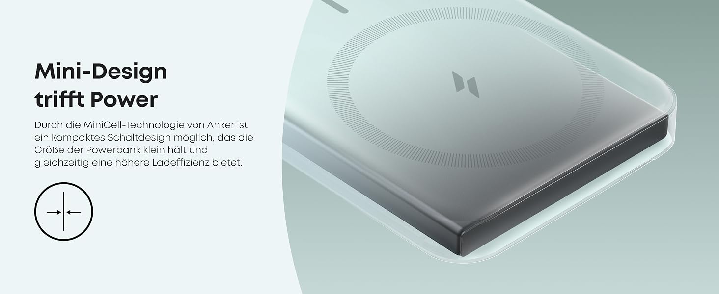 Магнітний бездротовий зовнішній акумулятор Anker 622 MagGo Power Bank 5000mAh з USB-C та складаним дизайном для iPhone 12/13/14/15/16/17, Jade Green