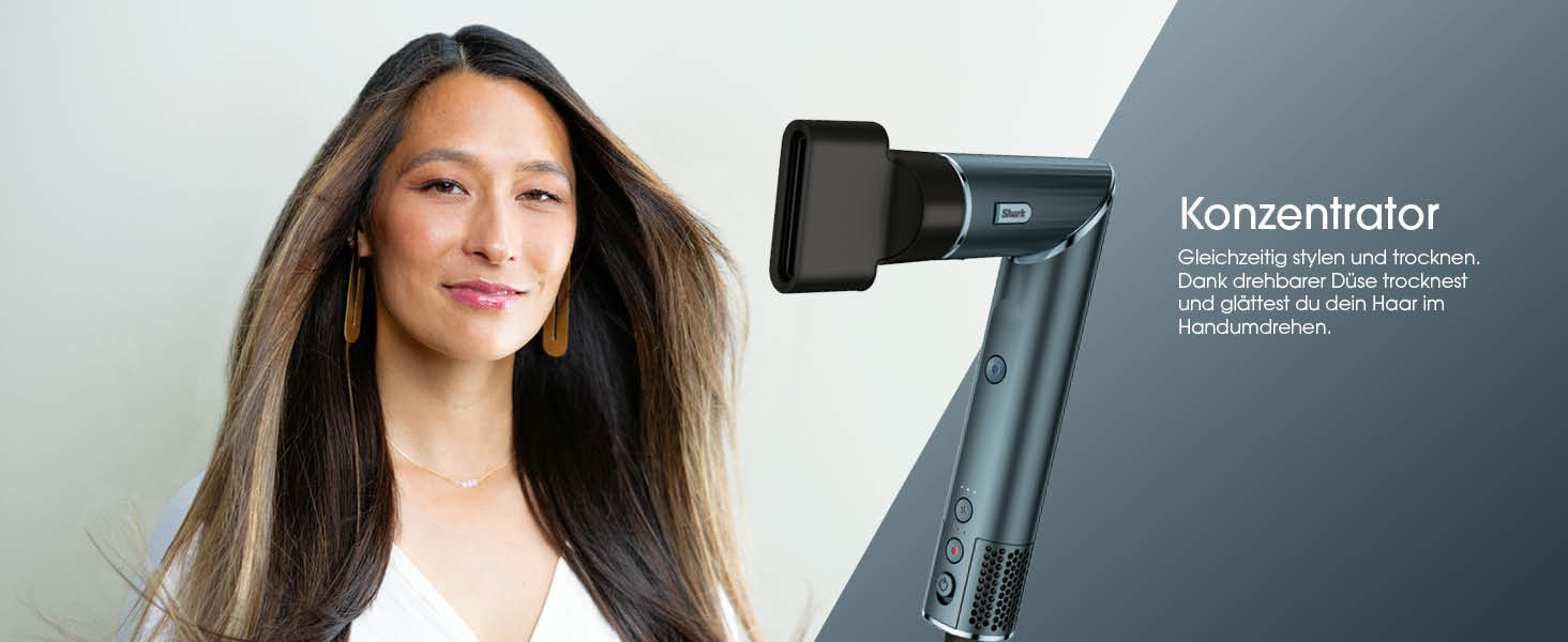 Фен Shark FlexStyle Multi 5 в 1 з насадками для локонів, щітками та концентратором – без пошкодження волосся, універсальне укладання, для всіх типів волосся (Teal)